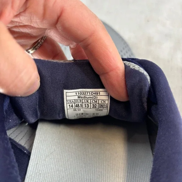 Brooks Beast 20 Shoes Grey Navy Blue Mesh Running Sneakers Men's Size 14 - Picture 9 of 11